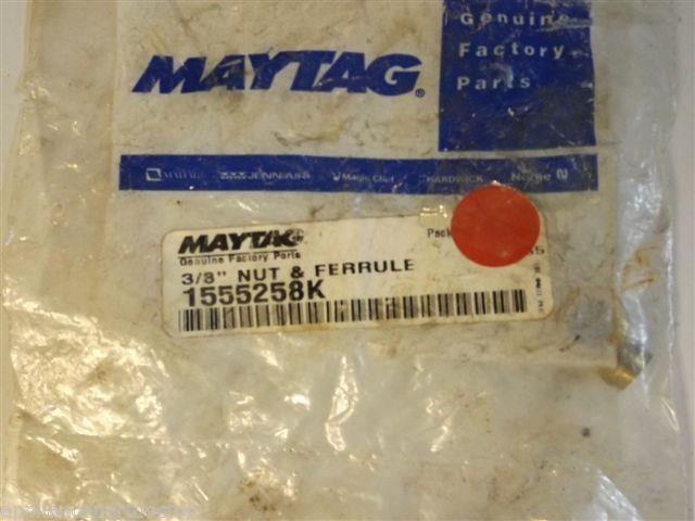 Maytag Admiral Stove 1555258K 3/8`` Nut & Ferrule NEW IN BOX Maytag Admiral Stove 1555258K 3/8`` Nut & Ferrule NEW IN BOX